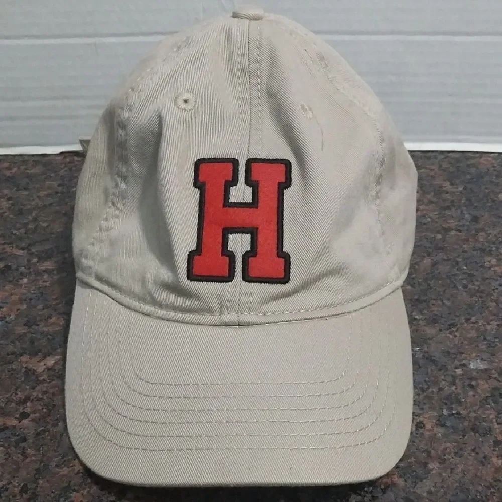 Haverford Legacy Beige Cap with Red Logo...EUC